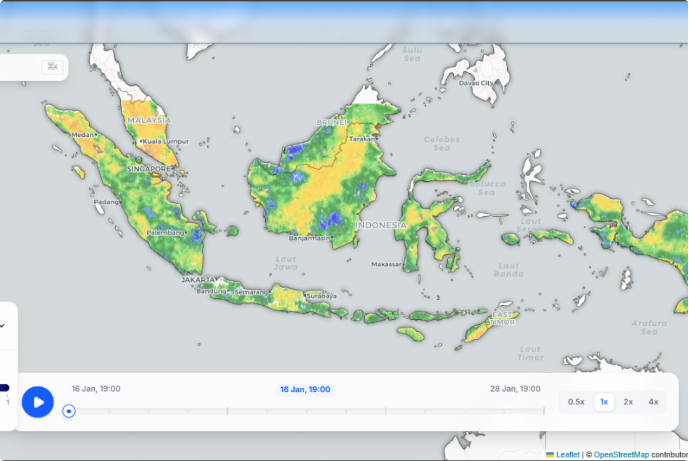 Visualisasi peta kelembapan tanah