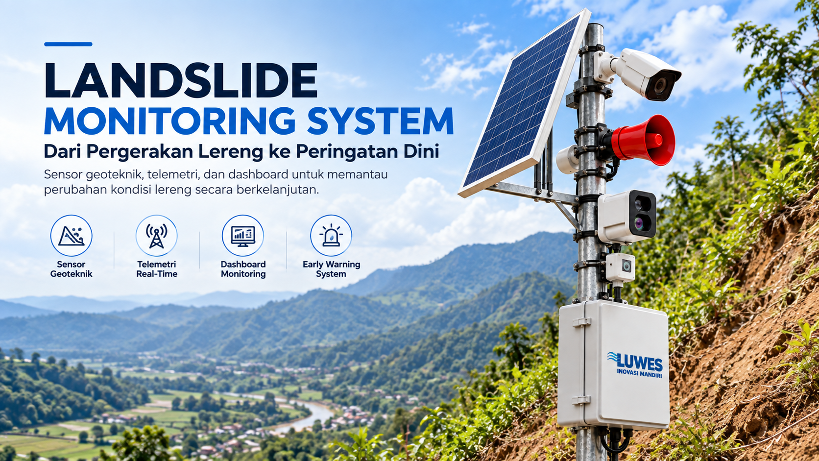 Dari Pergerakan Lereng ke Peringatan Dini: Monitoring Longsor dengan Sensor dan Telemetri