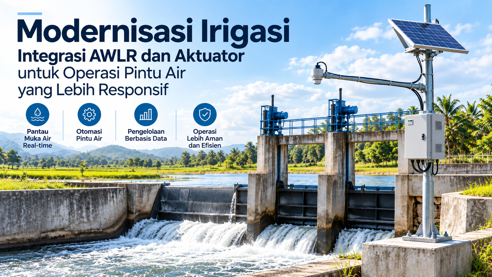 Modernisasi Irigasi: Integrasi AWLR dan Aktuator untuk Operasi Pintu Air yang Lebih Responsif